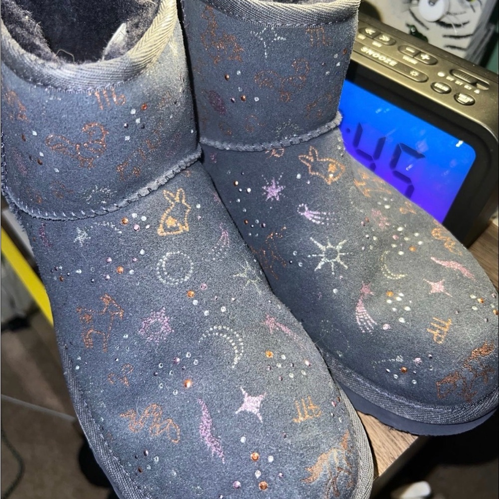 UGG classic zodiac mini starry night boots